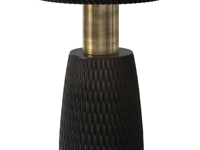 20" Black Metal Round End Table