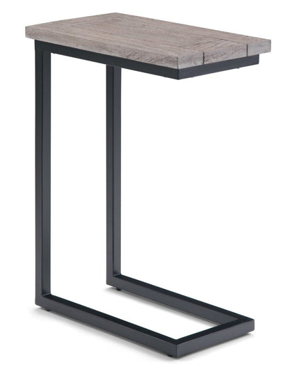 24" Beige Metal End Table