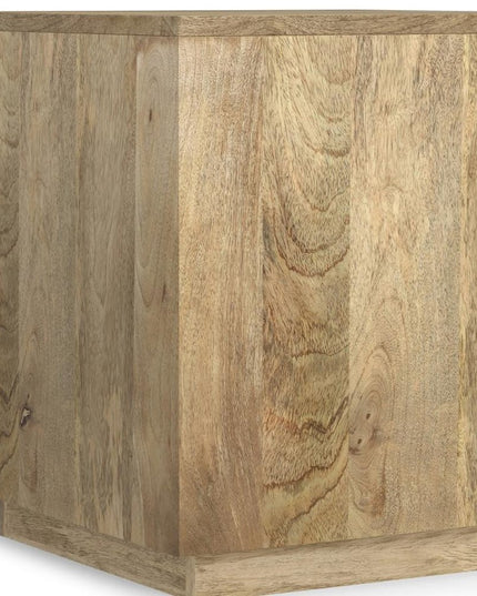 22" Natural Solid Wood Square End Table