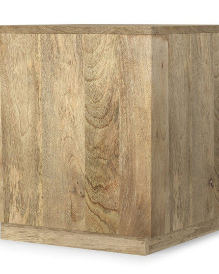 22" Natural Solid Wood Square End Table