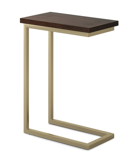 24" Brown Metal End Table