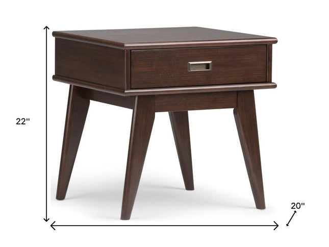 22" Brown Wood End Table