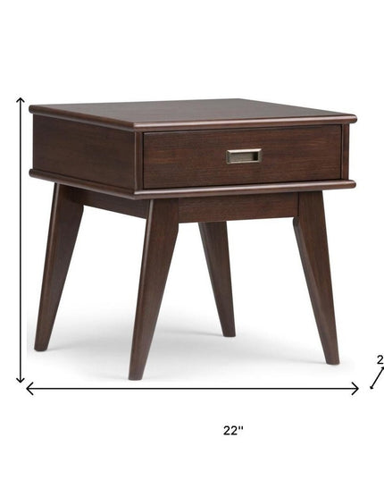 22" Brown Wood End Table