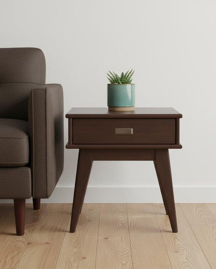 22" Brown Wood End Table