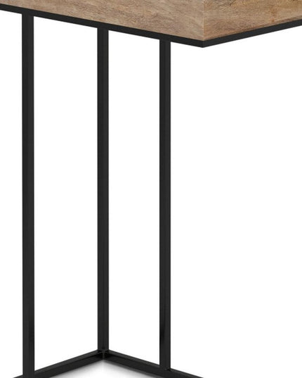 24" Natural Metal End Table