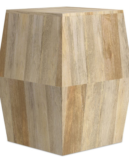 22" Natural Solid Wood End Table