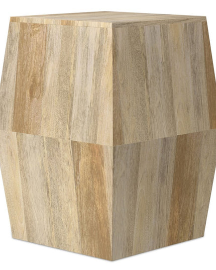 22" Natural Solid Wood End Table