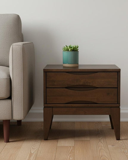 20" Brown Wood Square End Table