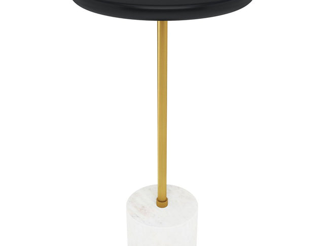 23" Black Iron Round End Table