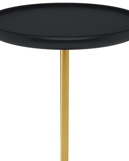 23" Black Iron Round End Table