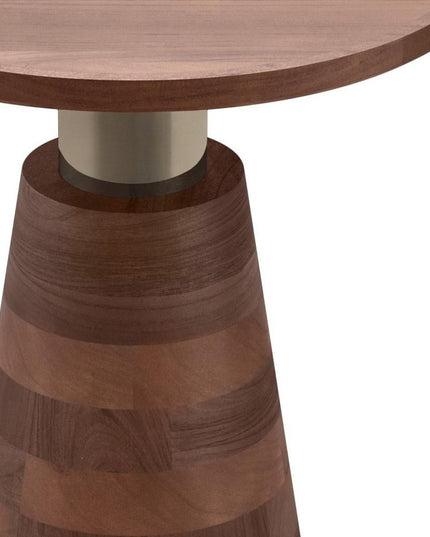 21" Cream Iron Round End Table