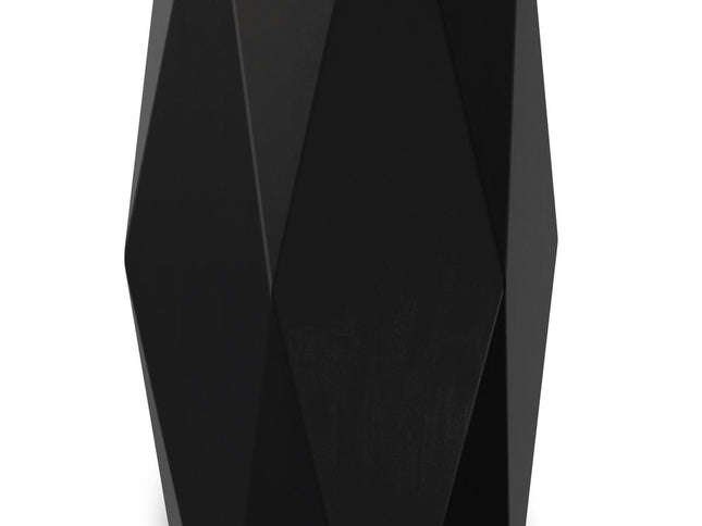 21" Black Solid Wood End Table