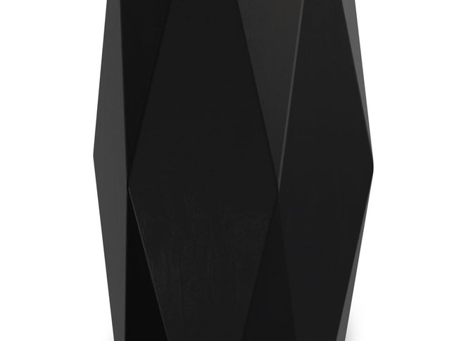 21" Black Solid Wood End Table