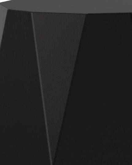 21" Black Solid Wood End Table