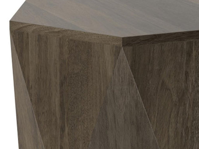 22" Gray Solid Wood End Table