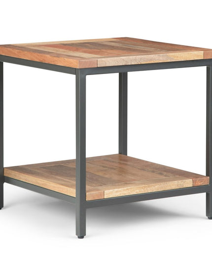 22" Natural Metal Square End Table