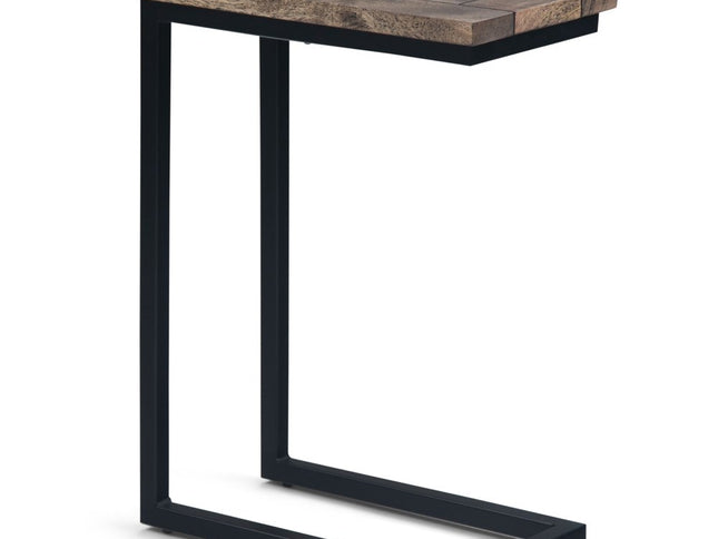 24" Brown Metal End Table