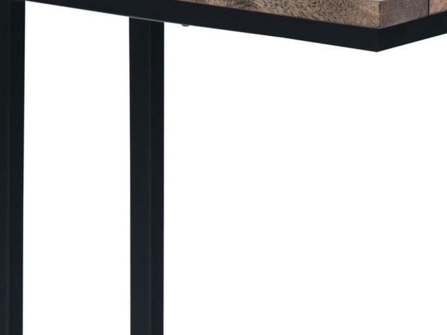 24" Brown Metal End Table