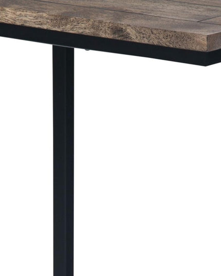 24" Brown Metal End Table