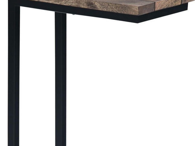 24" Brown Metal End Table