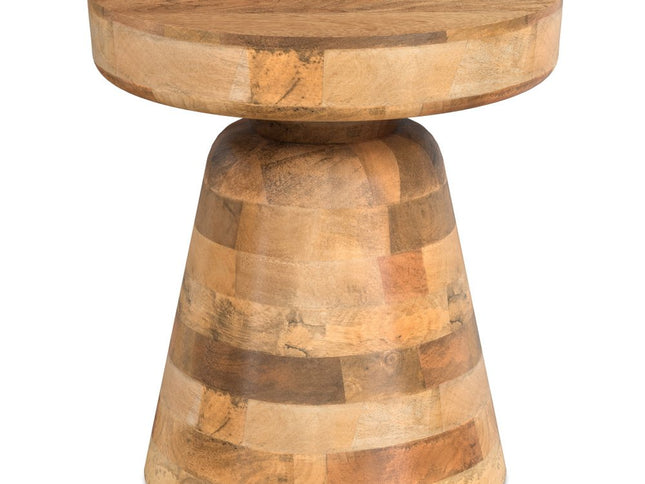 18" Natural Solid Wood Round End Table