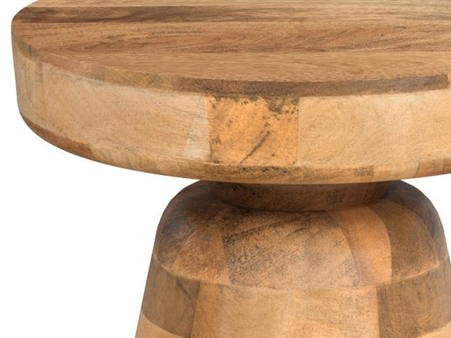 18" Natural Solid Wood Round End Table