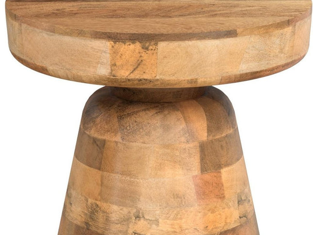 18" Natural Solid Wood Round End Table