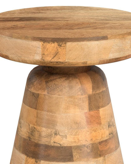 18" Natural Solid Wood Round End Table