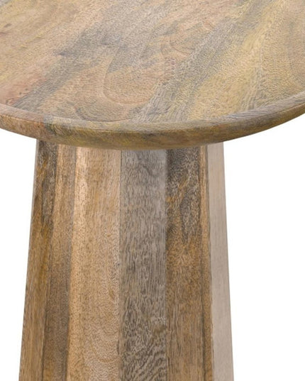 19" Natural Solid Wood Round End Table