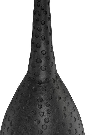 20" Black Marble Round End Table