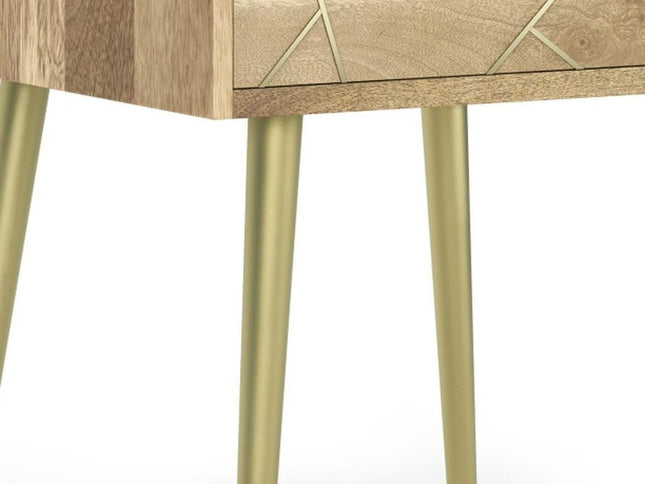 22" Natural Metal End Table