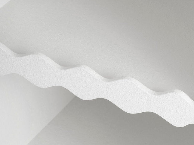 50" White Fiberglass Solid Console Table With Five Shelves