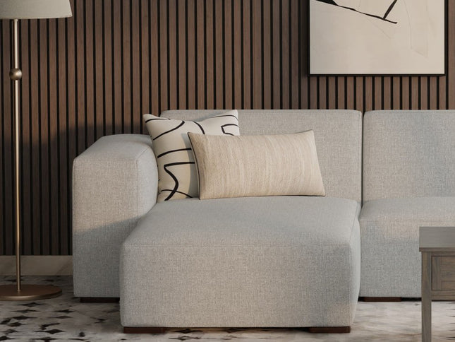 44" Gray and Brown Fabric Arm Chair