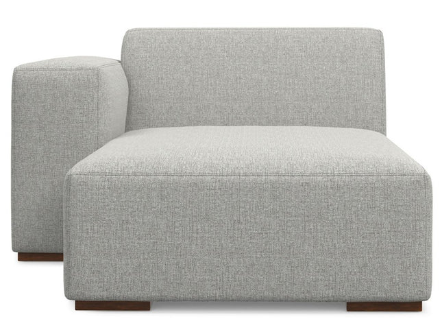 44" Gray and Brown Fabric Arm Chair