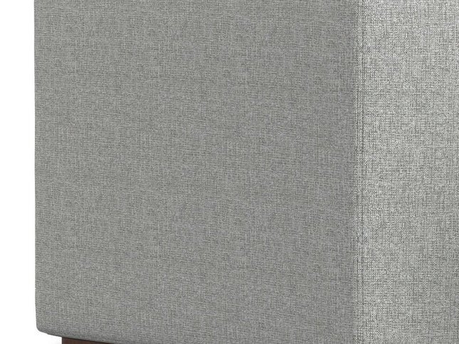 44" Gray and Brown Fabric Arm Chair