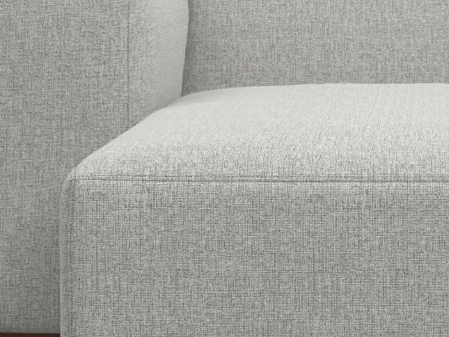 44" Gray and Brown Fabric Arm Chair