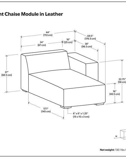 44" Sienna and Brown Leather Arm Chair