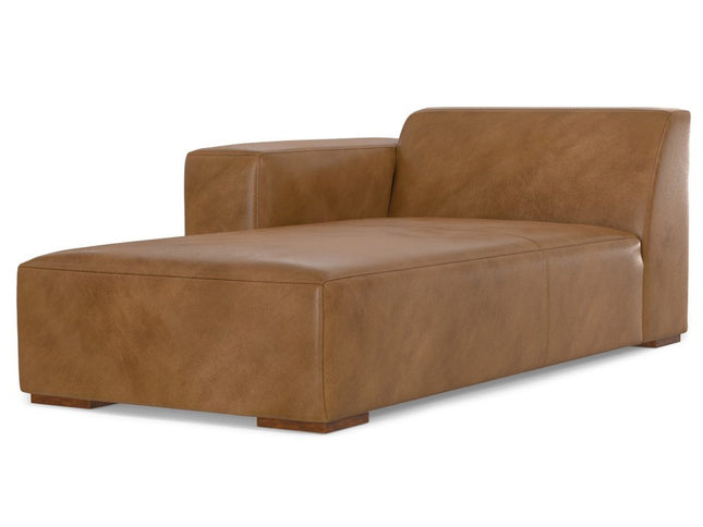 44" Brown Leather Arm Chair