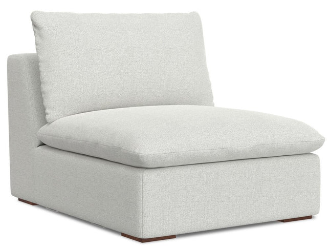 36" Gray and Brown Fabric Arm Chair