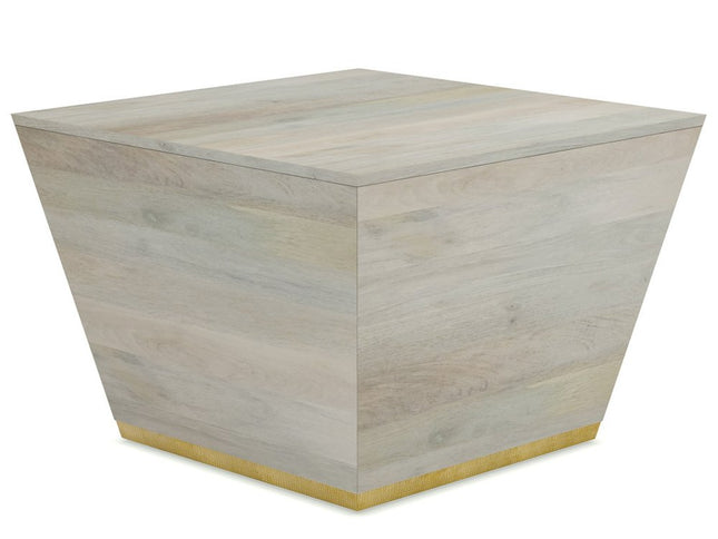 19" White Solid Wood Square End Table