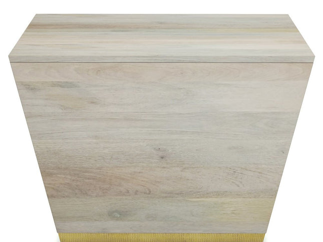 19" White Solid Wood Square End Table