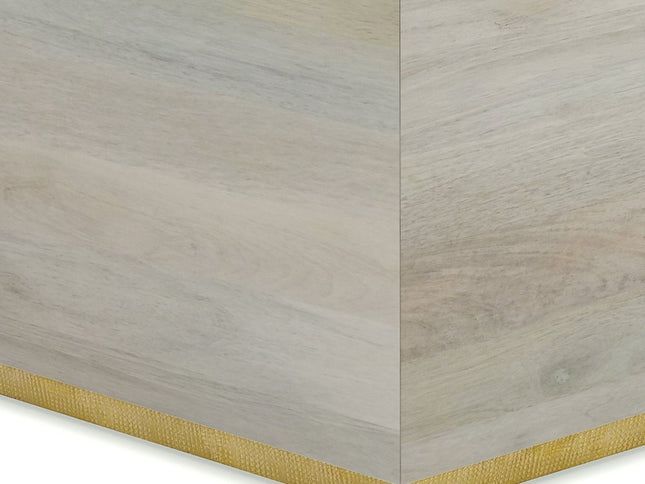 19" White Solid Wood Square End Table