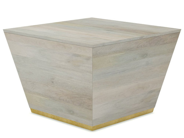 19" White Solid Wood Square End Table