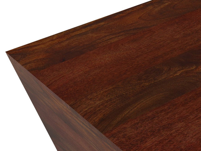 19" Brown Solid Wood Square End Table