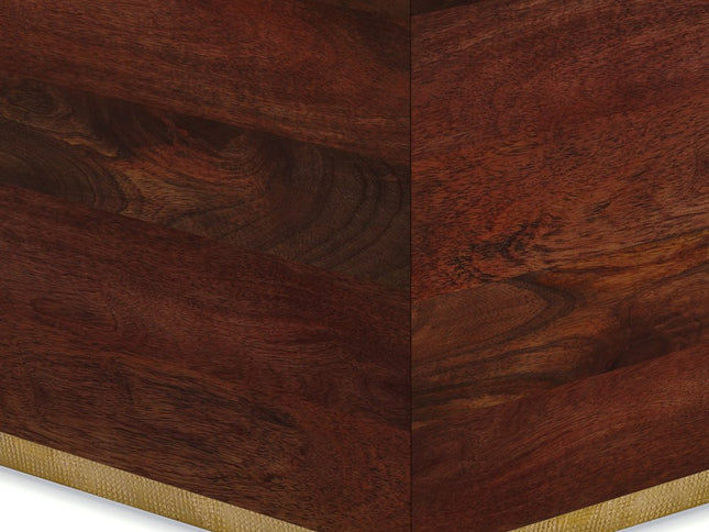 19" Brown Solid Wood Square End Table