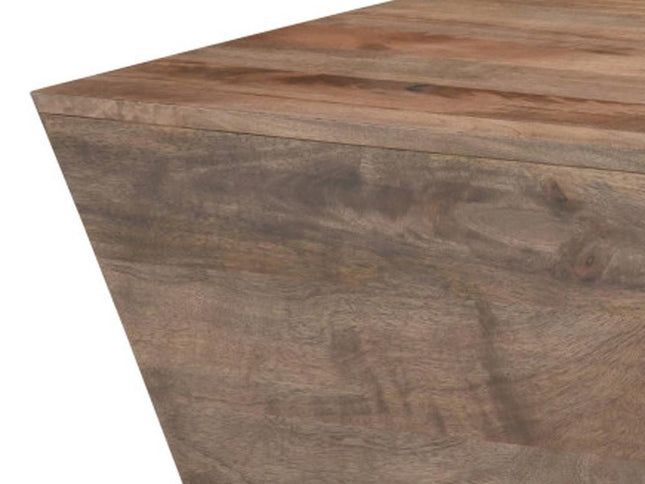 19" Dark Brown Solid Wood Square End Table