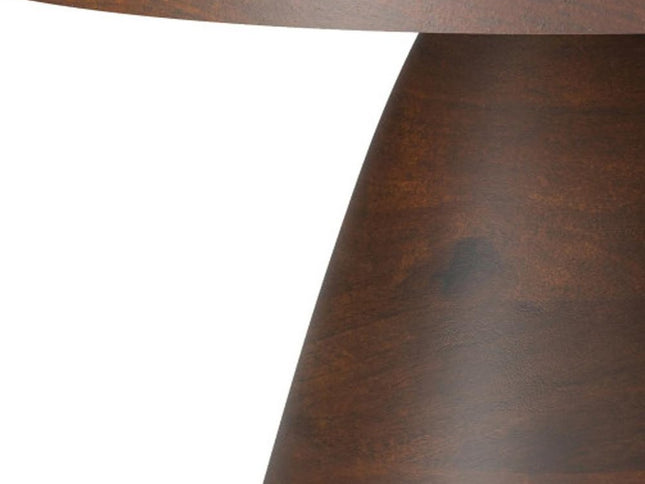 16" Walnut Solid Wood Round Pedestal End Table