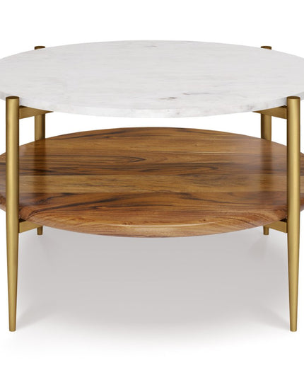 17" White Solid Wood Round End Table