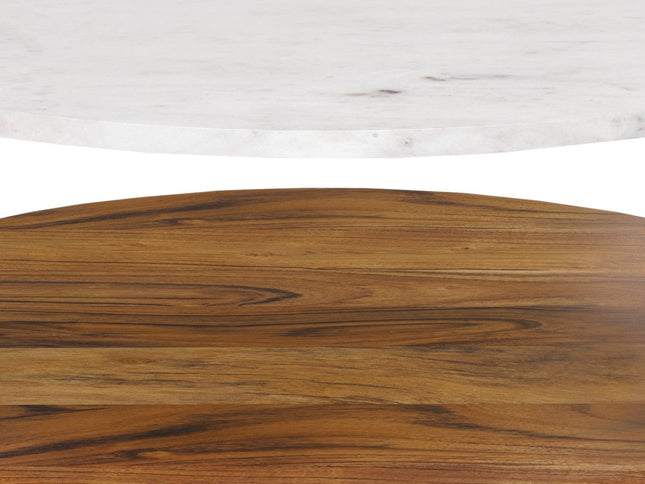 17" White Solid Wood Round End Table