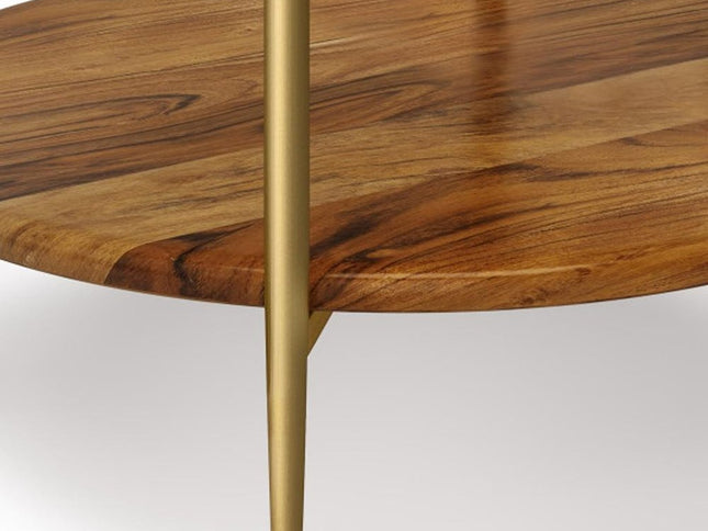 17" White Solid Wood Round End Table